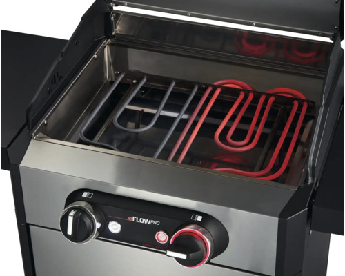 Grătar electric cu elemente de încălzire și regulator de temperatură