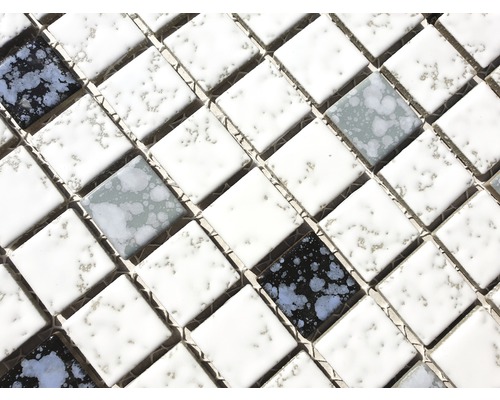 Placă mozaic pătrată cu aspect de marmură