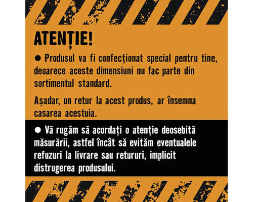 Notificare privind producția la comandă