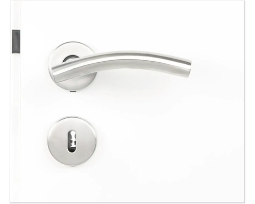 Feronerie ușă cu set de mânere și rozetă pentru cheie