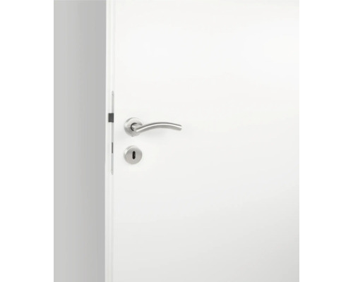 Prim-plan cu o ușă de interior cu clanță și broască