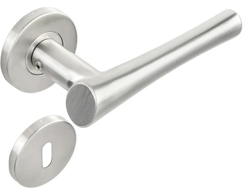 Mâner de ușă din oțel inoxidabil cu rozetă pentru cheie