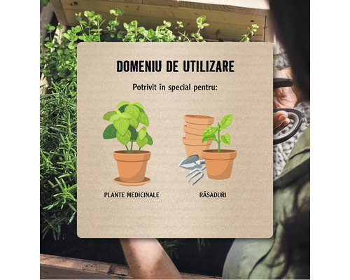 Domeniu de utilizare: Potrivit în special pentru plante medicinale și răsaduri.