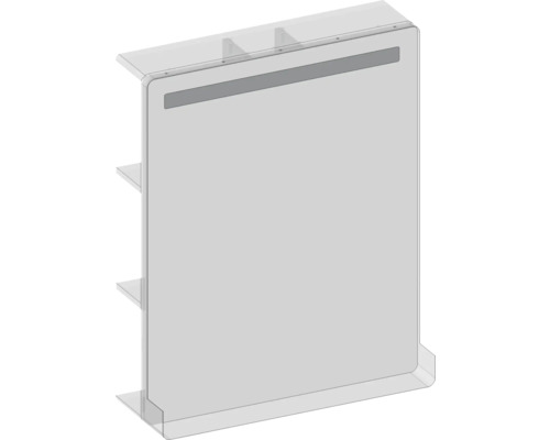 Perete despărțitor din sticlă acrilică cu rafturi