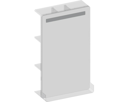 Suport clar din acril pentru prospecte cu trei rafturi pentru cataloage sau broșuri