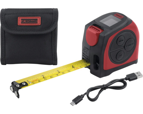 Telemetru laser digital cu cablu USB și husă
