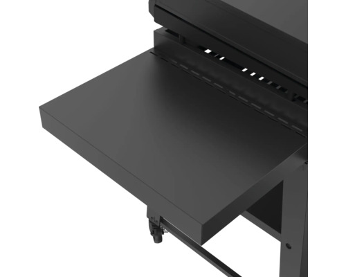 Vizualizare detaliată a unui grătar cu spațiu de depozitare