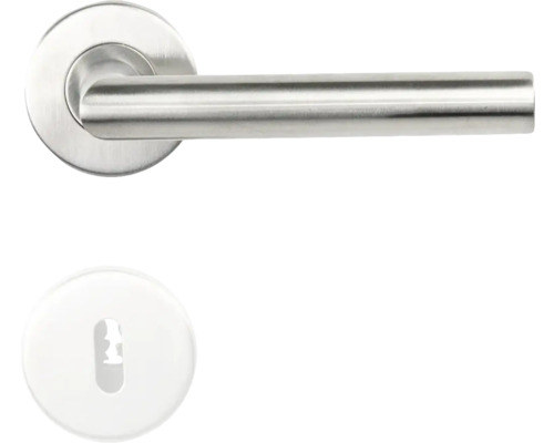 Set mânere de ușă din oțel inoxidabil cu rozete