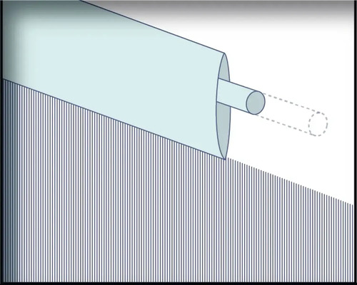 Ilustrație a unei tobe cu cablu pe o rolă