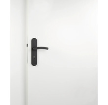 Mânere ușă cu șild Pertura Erla 72/240 mm oțel inoxidabil, pentru cheie BB, negru