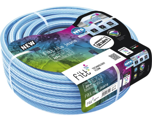 Furtun de grădină rulat, lungime 20 metri, Fitt NTS Jeans