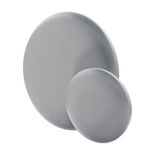Panou decorativ tapițat Riviera rotund gri-albastru Ø 60 cm, aspect de catifea