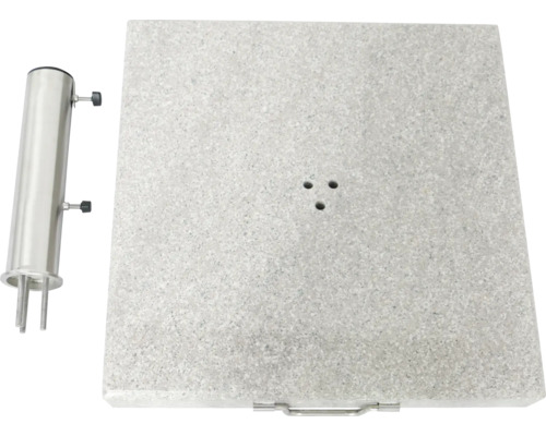 Suport pătrat pentru umbrelă de soare din piatră cu tub din oțel inoxidabil