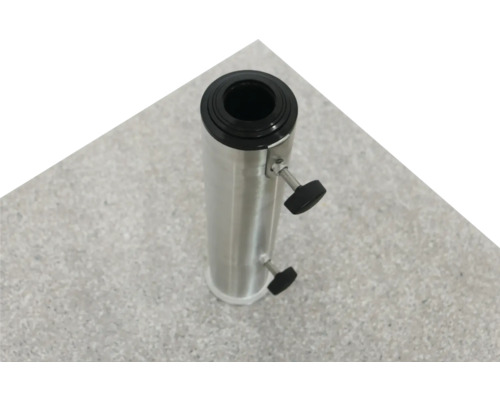 Suport umbrelă de soare de culoare argintie cu șuruburi de blocare