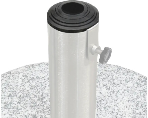 Imagine detaliată cu un suport de umbrelă de soare cu șurub de blocare