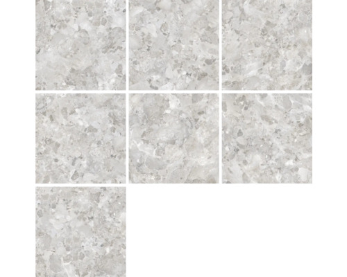 Plăci cu aspect de piatră într-un format pătrat