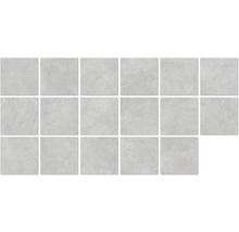 Plăci de podea dreptunghiulare cu decor din piatră, într-un aranjament de patru pe patru