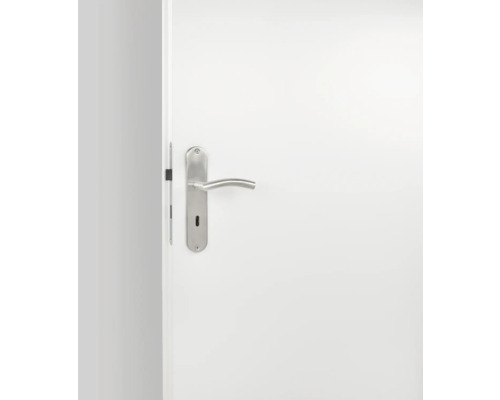 Ușă interioară albă cu mâner metalic