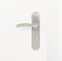 Mânere ușă cu șild Pertura Elin 72/240 mm oțel inoxidabil, pentru ușă baie/toaletă (WC)