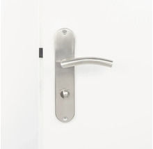 Mânere ușă cu șild Pertura Elin 72/240 mm oțel inoxidabil, pentru ușă baie/toaletă (WC)
