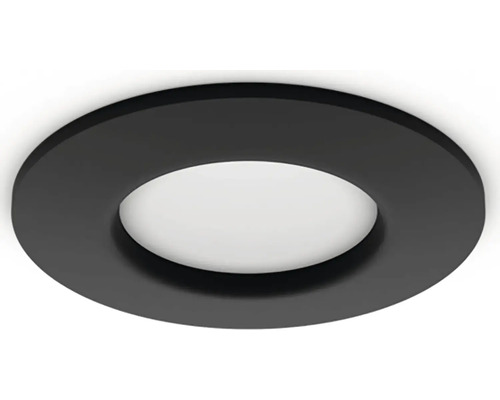 Spot încastrat cu cadru rotund, închis la culoare