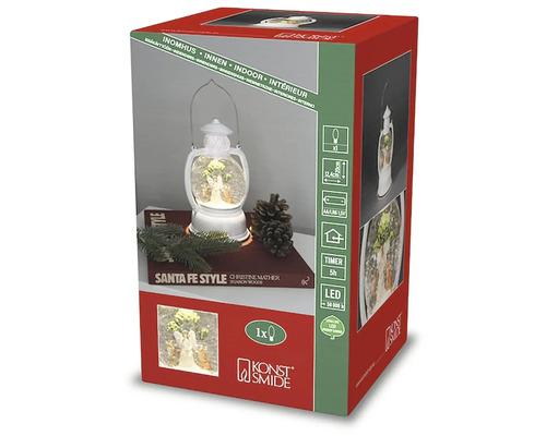 Ambalaj pentru o lanternă glob de zăpadă de interior de la Konstsmide cu iluminare LED și funcție de temporizare