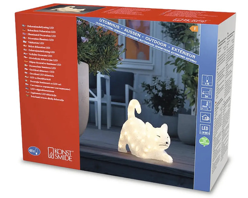 Ambalaj pentru o lampă decorativă cu LED în formă de pisică pentru exterior