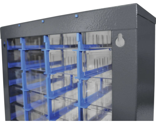 Dulap metalic cu sertare transparente pentru depozitarea pieselor mici