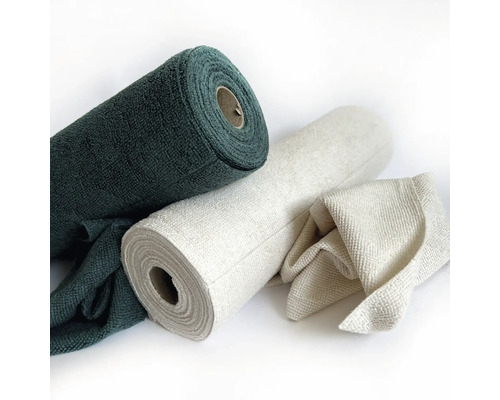 Rolă lavete reutilizabile 30x30cm, 30 lavete Două role de material textil cu texturi diferite
