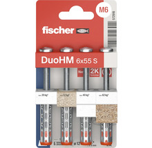 Set diblu metal cu șurub Fischer Ø6x55mm, 4 buc.