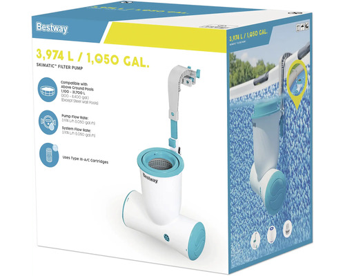 Pompă de filtrare Bestway Skimatic 3974 litri pe oră în cutie