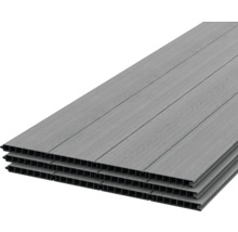 Panouri din plastic gri cu structură de lemn