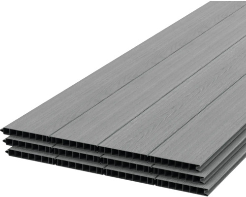 Panouri din plastic gri cu structură de lemn