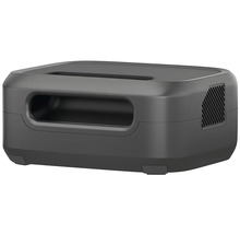 Ventilator de masă negru cu fante de ventilație