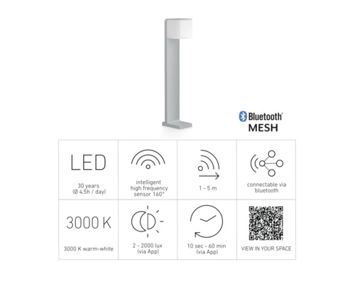 Informații despre corpul de iluminat exterior cu LED cu funcție Bluetooth