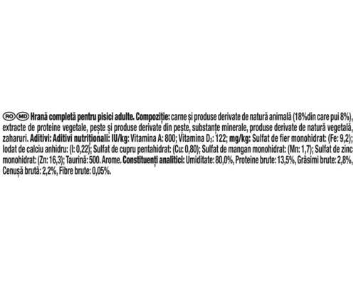 Compoziția și componentele analitice ale hranei pentru pisici