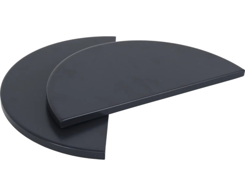 Două rafturi semicirculare din lemn