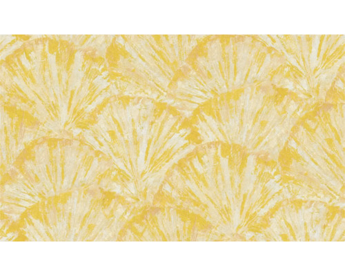 Tapetă vlies galbenă cu model abstract