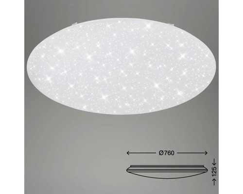 Plafonieră cu model stele și dimensiuni: diametru 760 milimetri, înălțime 125 milimetri