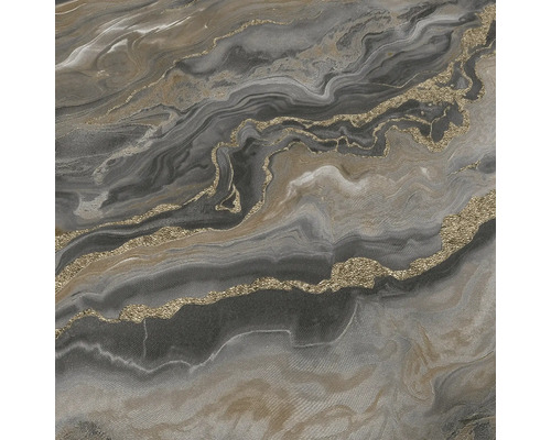 Tapet cu model de marmură în gri și auriu