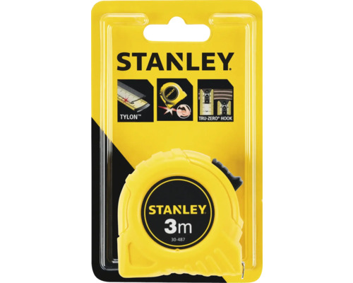 Ruletă Stanley cu lungime de 3 metri în ambalaj galben
