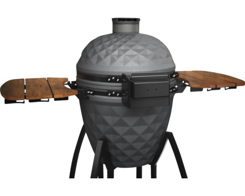 Grătar ceramic cu mese laterale pentru exterior