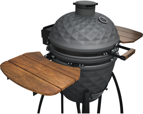 Grătar ceramic cu mese laterale pentru exterior