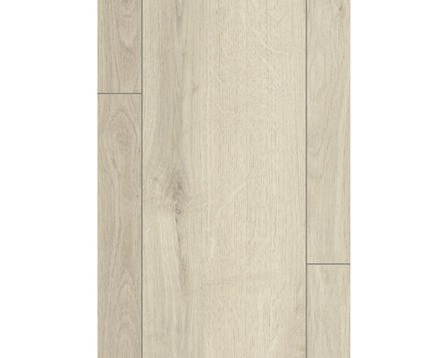 Plăci de podea laminate deschise la culoare, cu structură lemnoasă