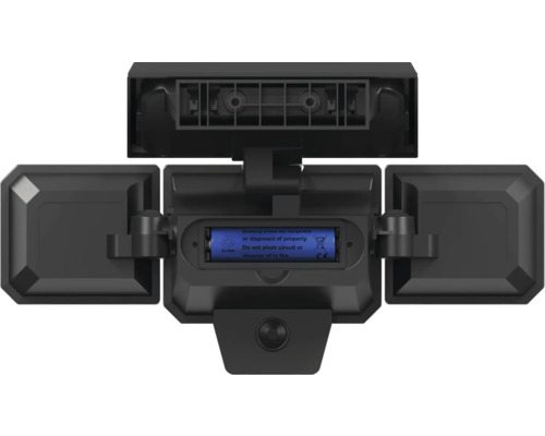 Vedere de sus a unei lumini de siguranță negre cu baterie