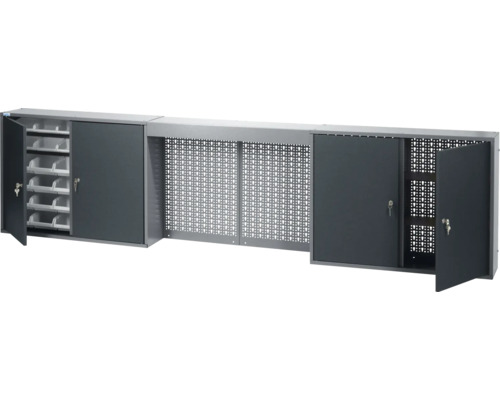 Dulap de atelier cu uși glisante și perete perforat