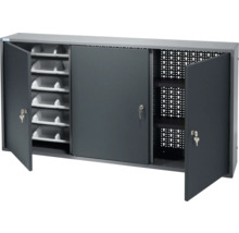 Dulap de atelier cu uși glisante, perete perforat, compartimente și cheie