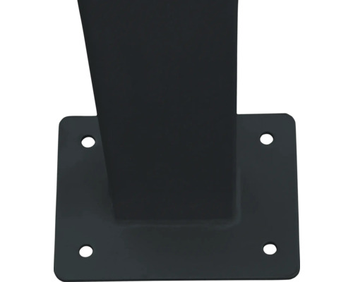 Bază stâlp din metal cu patru găuri de fixare