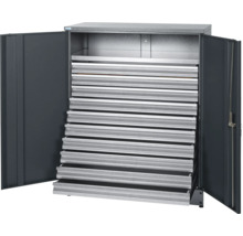 Dulap gri din oțel cu sertare pentru atelier