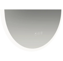 Secțiune a unei oglinzi cu întrerupătoare tactile